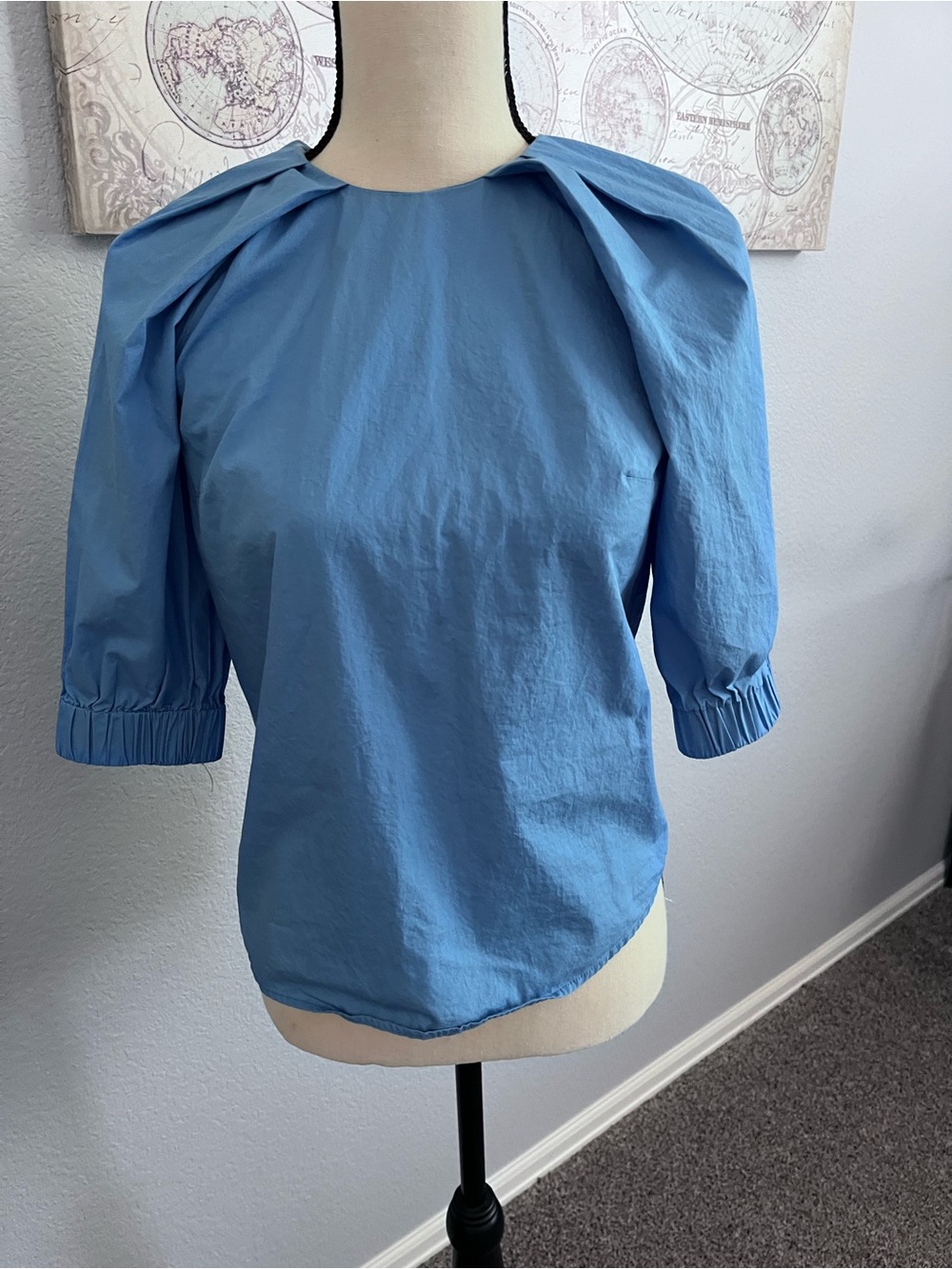 H&M Light Blue Puff Sleeve Women's Top